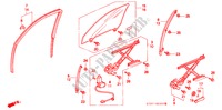 TUERFENSTER, VORNE für Honda CIVIC 1.6ILS 5 Türen 4 gang automatikgetriebe 1996