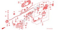 TUERSCHLOESSER, HINTEN für Honda CIVIC 1.6ILS 5 Türen 5 gang-Schaltgetriebe 1996