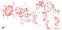 HINTERRADBREMSE(TROMMEL) für Honda CIVIC 1.4I 5 Türen 5 gang-Schaltgetriebe 1999