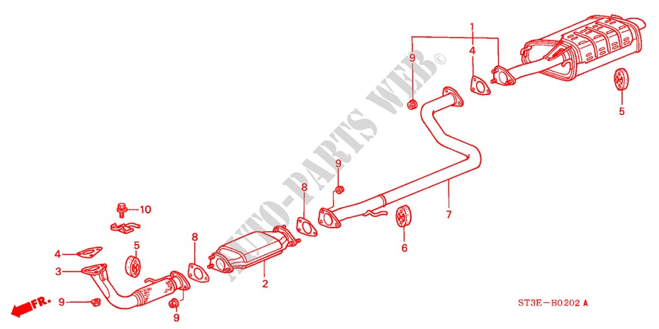 AUSPUFFROHR(DIESEL) für Honda CIVIC 2.0ITD        75PS 5 Türen 5 gang-Schaltgetriebe 2000