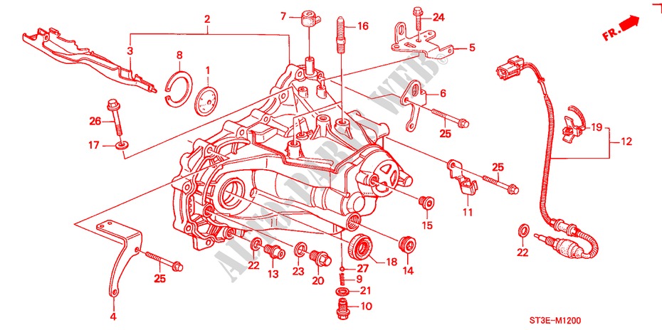 GETRIEBEGEHAEUSE (DOHC) für Honda CIVIC VTI 5 Türen 5 gang-Schaltgetriebe 1999