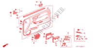 TUERVERKLEIDUNG(LH) für Honda INTEGRA TYPE R 3 Türen 5 gang-Schaltgetriebe 1998