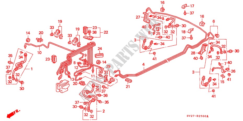BREMSLEITUNG(KG) für Honda ACCORD COUPE 2.0ILS 2 Türen 5 gang-Schaltgetriebe 1994