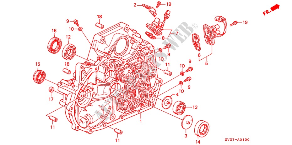DREHMOMENTWANDLERGEHAEUSE für Honda ACCORD COUPE 2.2IES 2 Türen 4 gang automatikgetriebe 1995