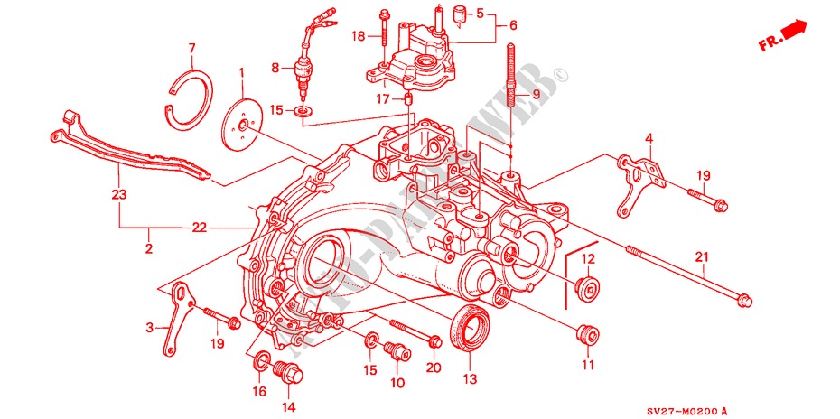 GETRIEBEGEHAEUSE für Honda ACCORD COUPE 2.0ILS 2 Türen 5 gang-Schaltgetriebe 1994