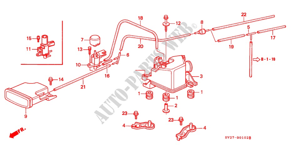 RESONATORKAMMER(B) für Honda ACCORD COUPE 2.2IES 2 Türen 5 gang-Schaltgetriebe 1994
