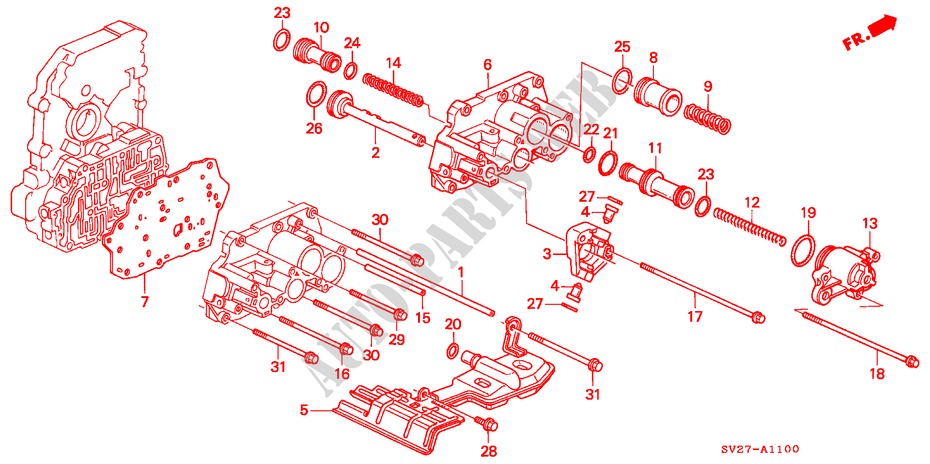 SERVOGEHAEUSE für Honda ACCORD COUPE 2.2IES 2 Türen 4 gang automatikgetriebe 1995