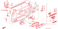 TUERVERKLEIDUNG, VORNE(LH) für Honda ACCORD AERODECK 2.0ILS 5 Türen 5 gang-Schaltgetriebe 1994
