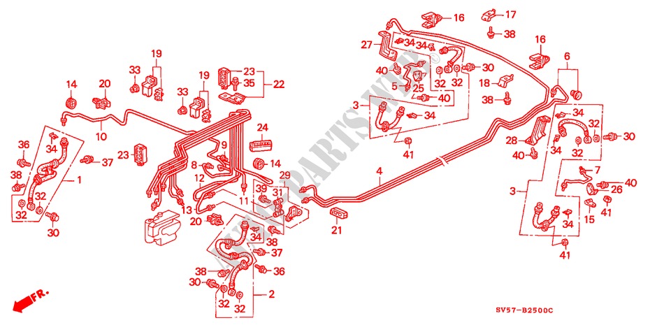 BREMSLEITUNGEN(ABS)(LH) für Honda ACCORD AERODECK 2.2ILS 5 Türen 5 gang-Schaltgetriebe 1996