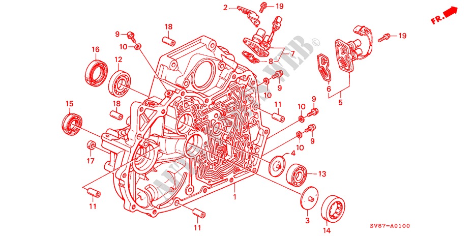 DREHMOMENTWANDLERGEHAEUSE für Honda ACCORD AERODECK 2.0ILS 5 Türen 4 gang automatikgetriebe 1994