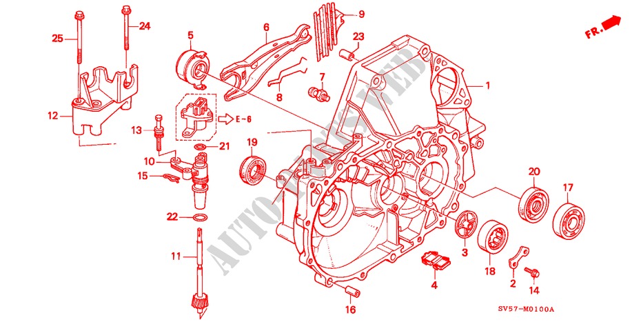 KUPPLUNGSGEHAEUSE für Honda ACCORD AERODECK 2.0IES 5 Türen 5 gang-Schaltgetriebe 1994