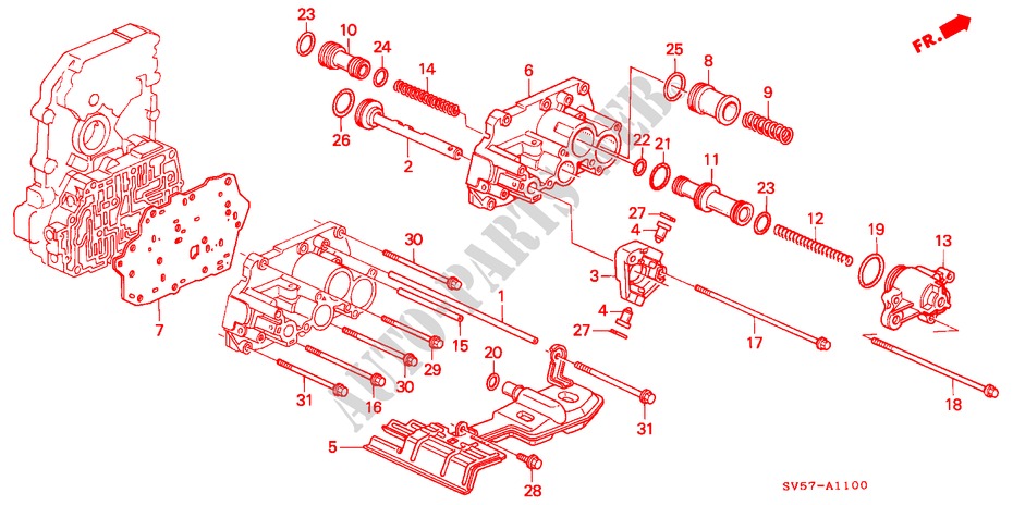 SERVOGEHAEUSE für Honda ACCORD AERODECK 2.0IES 5 Türen 4 gang automatikgetriebe 1994