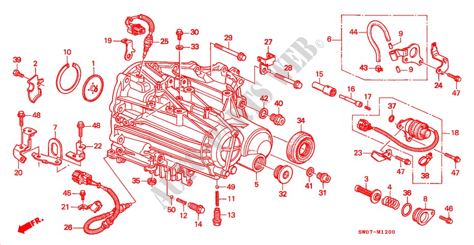 GETRIEBEGEHAEUSE (3.2L) für Honda NSX NSX-T 2 Türen 6 gang-Schaltgetriebe 1999