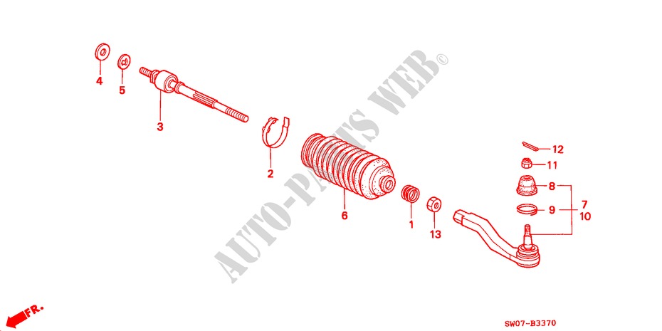 SPURSTANGE für Honda NSX NSX-T 2 Türen 5 gang-Schaltgetriebe 1995