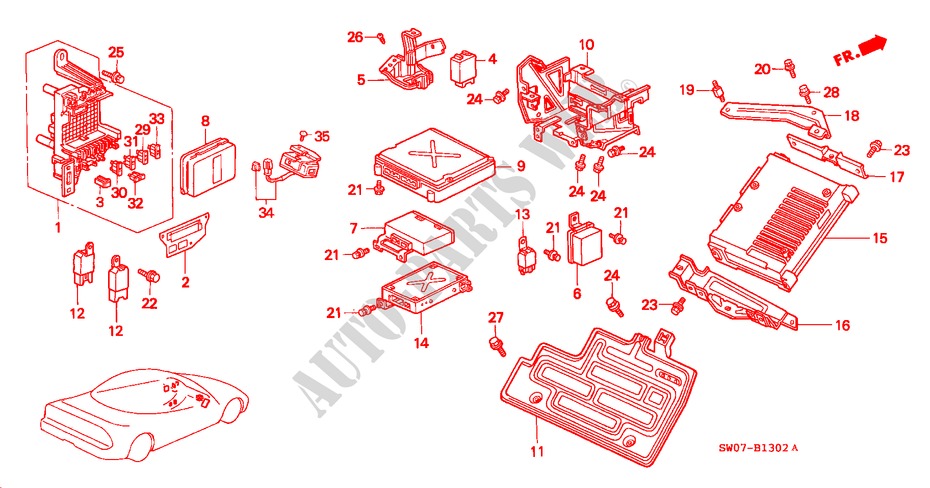 STEUERGERAT(ABS/EPS) (LH) für Honda NSX NSX 2 Türen 4 gang automatikgetriebe 1995