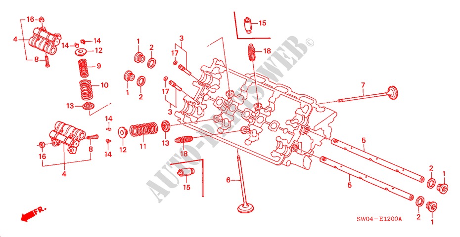 VENTIL/KIPPHEBEL(VORNE) für Honda NSX NSX-T 2 Türen 5 gang-Schaltgetriebe 1995