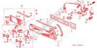 HECKLEUCHTE(1) für Honda NSX NSX-T 2 Türen 4 gang automatikgetriebe 2003