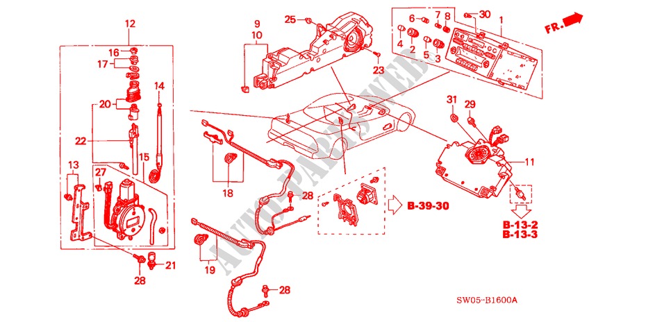 AUTORADIO/ANTENNE/ LAUTSPRECHER für Honda NSX NSX 2 Türen 4 gang automatikgetriebe 2004