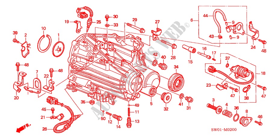 GETRIEBEGEHAEUSE für Honda NSX NSX-T 2 Türen 6 gang-Schaltgetriebe 2003