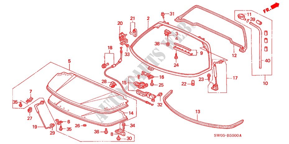 LUKE, HINTEN/MOTOR WARTUNGSDECKEL(NSX) für Honda NSX NSX 2 Türen 4 gang automatikgetriebe 2004