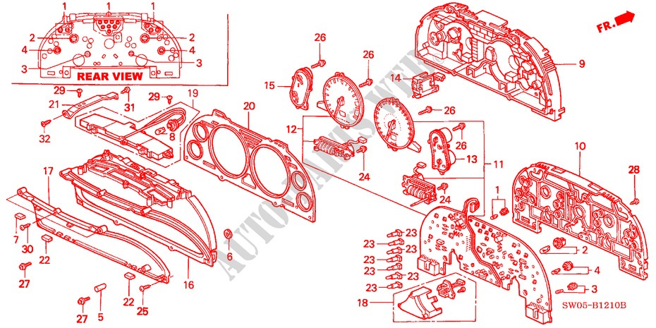 MESSGERAET BAUTEILE für Honda NSX NSX 2 Türen 4 gang automatikgetriebe 2004