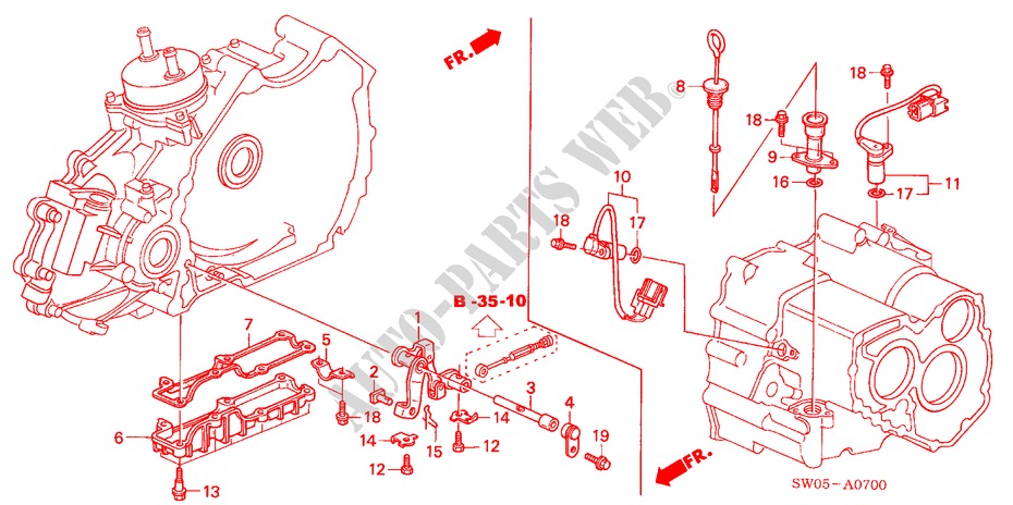 OELSTANDMESSER/ STEUERHEBEL für Honda NSX NSX 2 Türen 4 gang automatikgetriebe 2004