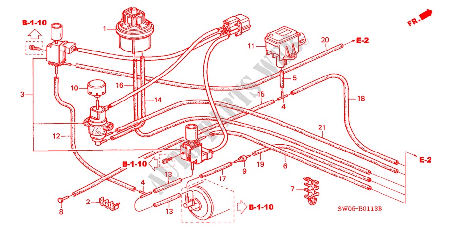 STEUERKASTEN, ROHRE(3.0L)(2) für Honda NSX NSX 2 Türen 4 gang automatikgetriebe 2004