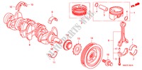 KURBELWELLE/KOLBEN(2.4L) für Honda CR-V EXECUTIVE 5 Türen 5 gang automatikgetriebe 2008