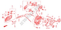 TUERSCHLOESSER, HINTEN/ AEUSSERER GRIFF(2) für Honda CR-V RVSI 5 Türen 6 gang-Schaltgetriebe 2007
