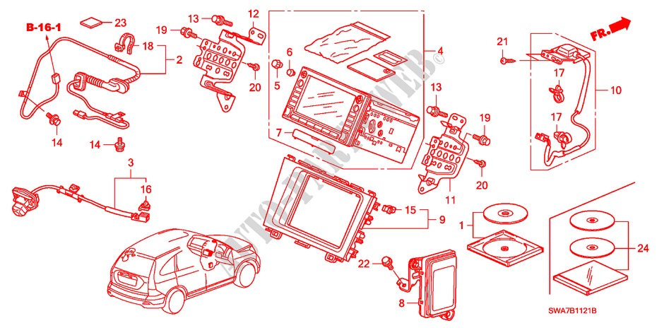 NAVIGATIONSSYSTEM(RH) für Honda CR-V EX 5 Türen 5 gang automatikgetriebe 2007