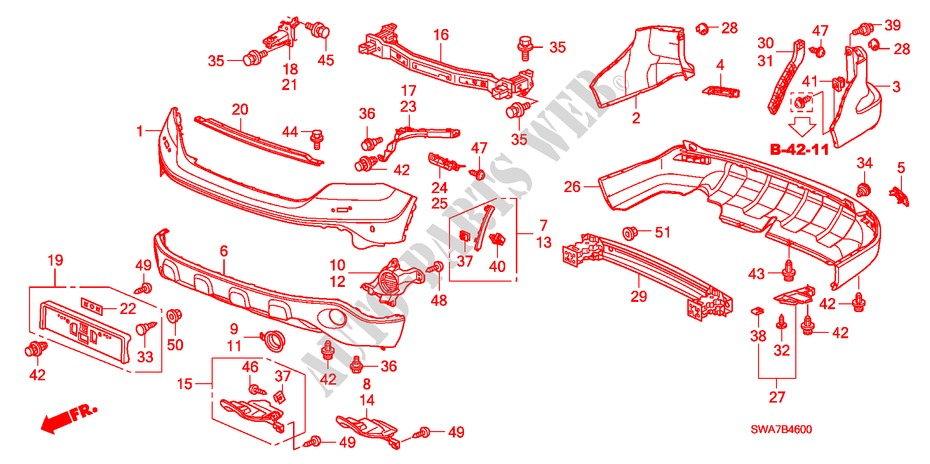 STOSSFAENGER für Honda CR-V DIESEL 2.2 ES 5 Türen 6 gang-Schaltgetriebe 2007