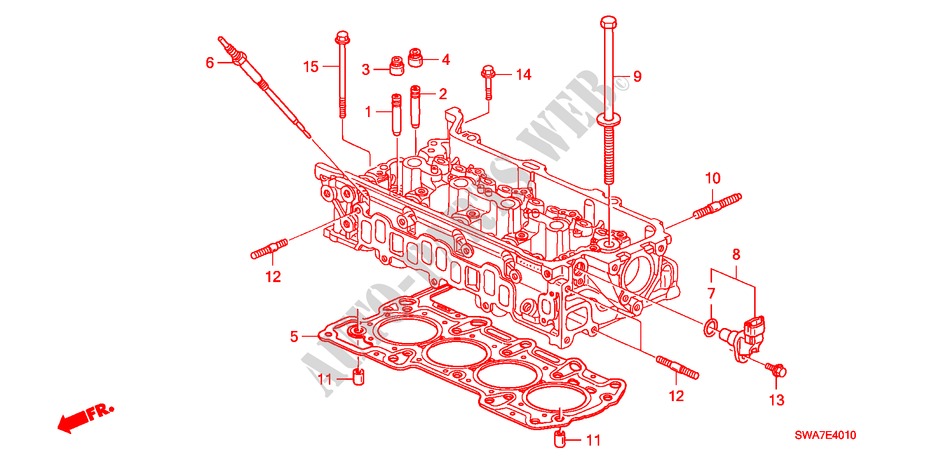 VENTILFUEHRUNGSDICHTUNG/GLUEHKERZE(DIESEL) für Honda CR-V DIESEL 2.2 ES 5 Türen 6 gang-Schaltgetriebe 2007