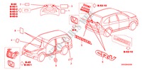 EMBLEME/WARNETIKETTEN für Honda CR-V EXECUTIVE 5 Türen 6 gang-Schaltgetriebe 2009