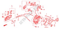 TUERSCHLOESSER, HINTEN/AEUSSERER GRIFF(2) für Honda CR-V RVI 5 Türen 5 gang automatikgetriebe 2010