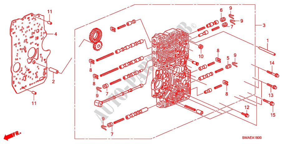 HAUPTVENTILKOERPER(DIESEL) für Honda CR-V DIESEL 2.2 ELEGANCE/LIFE 5 Türen 5 gang automatikgetriebe 2010