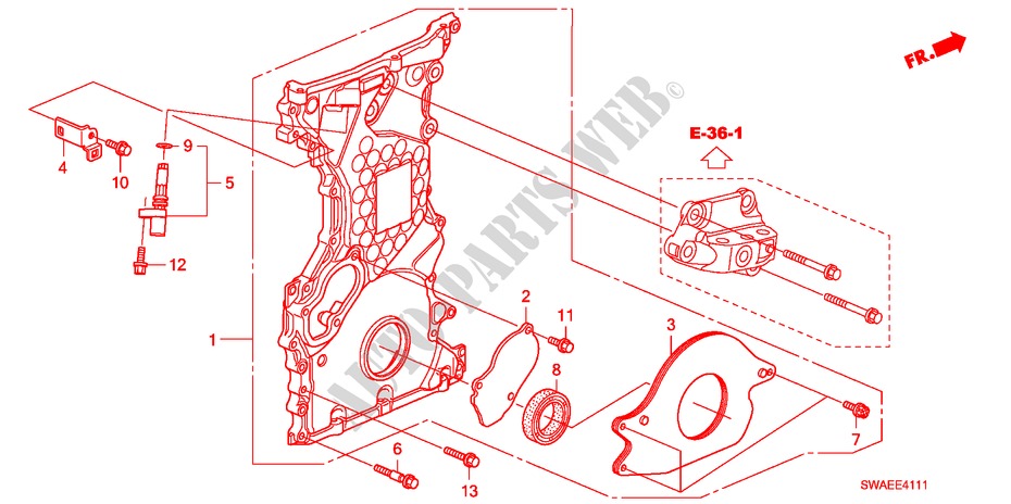 KETTENGEHAEUSE(DIESEL)('10) für Honda CR-V DIESEL 2.2 ES 5 Türen 5 gang automatikgetriebe 2010