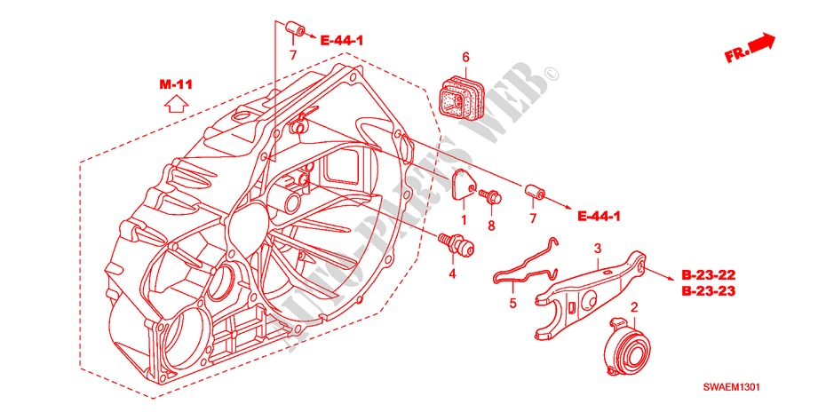 KUPPLUNGSFREIGABE(DIESEL)('10) für Honda CR-V DIESEL 2.2 EXECUTIVE 5 Türen 6 gang-Schaltgetriebe 2010
