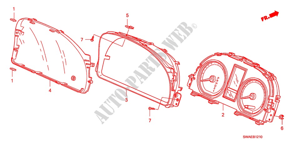 MESSGERAET BAUTEILE(NS) für Honda CR-V ES 5 Türen 6 gang-Schaltgetriebe 2010