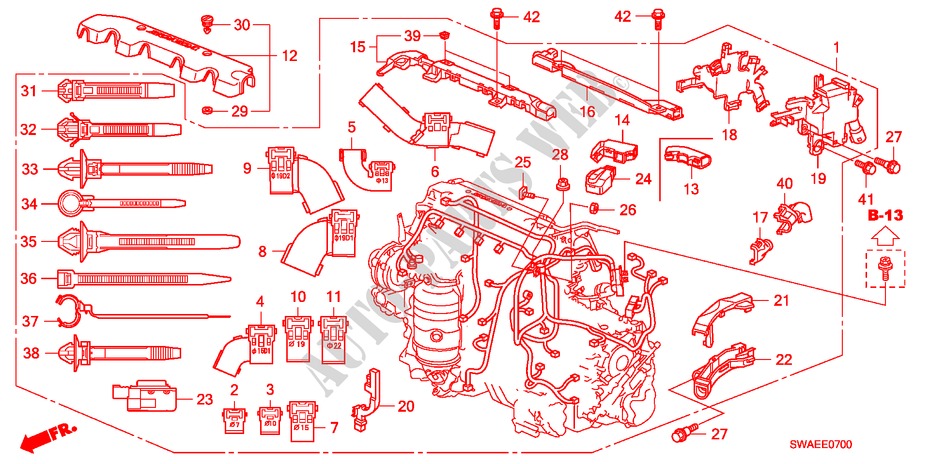 MOTORKABELBAUM(2.0L) für Honda CR-V ES 5 Türen 6 gang-Schaltgetriebe 2009
