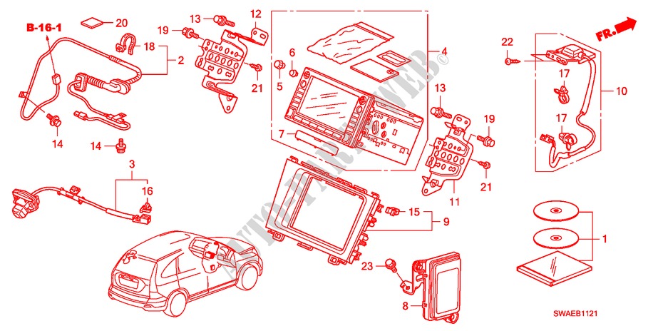 NAVIGATIONSSYSTEM(RH) für Honda CR-V ES 5 Türen 6 gang-Schaltgetriebe 2009