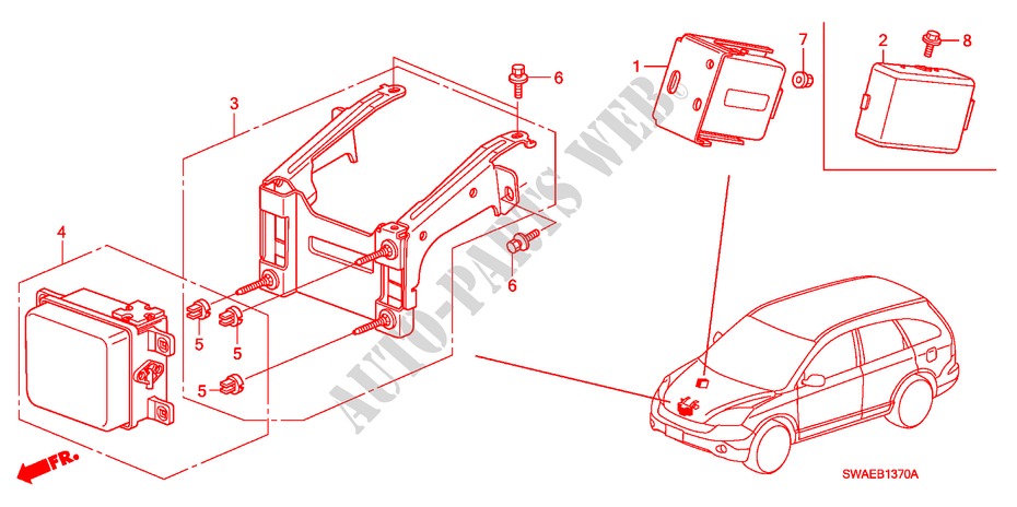 RADAR für Honda CR-V DIESEL 2.2 ELEGANCE/LIFE 5 Türen 5 gang automatikgetriebe 2010