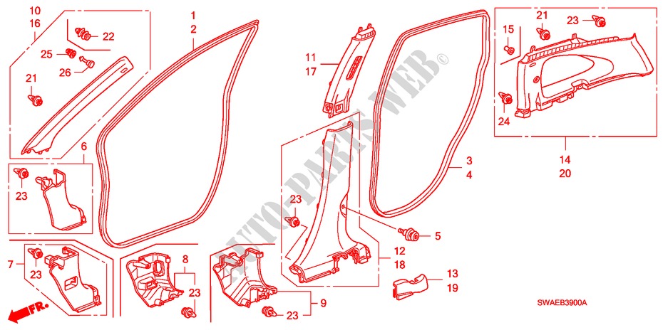 SAEULENZIERSTUECK für Honda CR-V DIESEL 2.2 S&L PACK 5 Türen 6 gang-Schaltgetriebe 2009