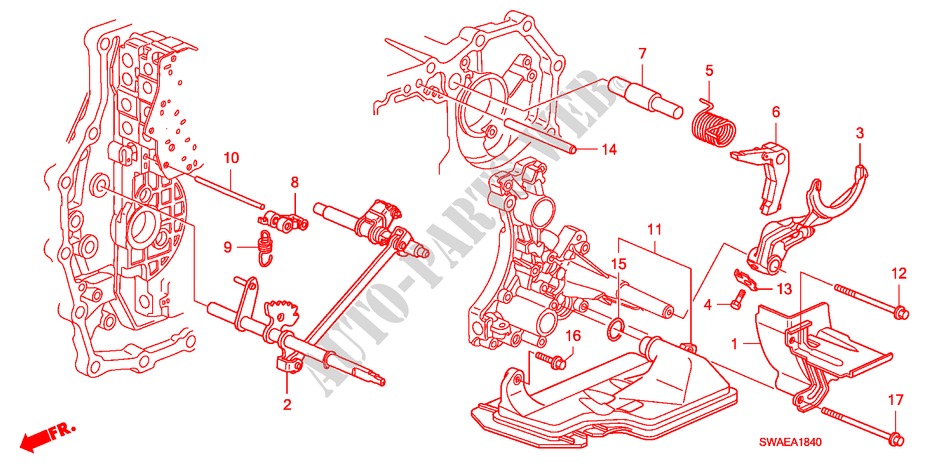 SCHALTGABEL(DIESEL) für Honda CR-V DIESEL 2.2 COMFORT 5 Türen 5 gang automatikgetriebe 2010