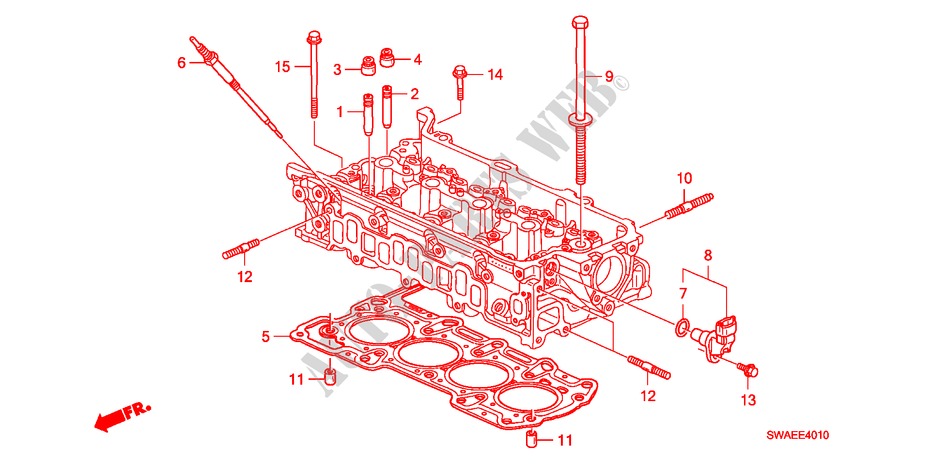 VENTILFUEHRUNGSDICHTUNG/GLUEHKERZE(DIESEL)('09) für Honda CR-V DIESEL 2.2 S&L PACK 5 Türen 6 gang-Schaltgetriebe 2009