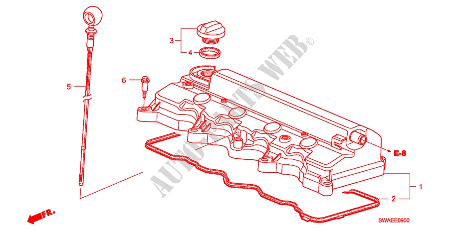 ZYLINDERKOPFDECKEL(2.0L) für Honda CR-V EXECUTIVE 5 Türen 6 gang-Schaltgetriebe 2009