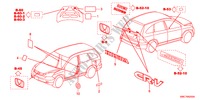 EMBLEME/WARNETIKETTEN für Honda CR-V EXECUTIVE 5 Türen 6 gang-Schaltgetriebe 2011