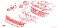 GRILL, VORNE für Honda CR-V DIESEL 2.2 EXECUTIVE 5 Türen 6 gang-Schaltgetriebe 2011