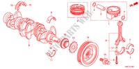 KURBELWELLE/KOLBEN(2.4L) für Honda CR-V RV-I 5 Türen 6 gang-Schaltgetriebe 2011