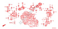 MOTORBEFESTIGUNGEN(2.0L)(AT) für Honda CR-V SE RUNOUT 5 Türen 5 gang automatikgetriebe 2011