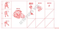 SCHLOSSZYLINDER (SATZ)(LH) für Honda CR-V DIESEL 2.2 EXECUTIVE 5 Türen 6 gang-Schaltgetriebe 2011